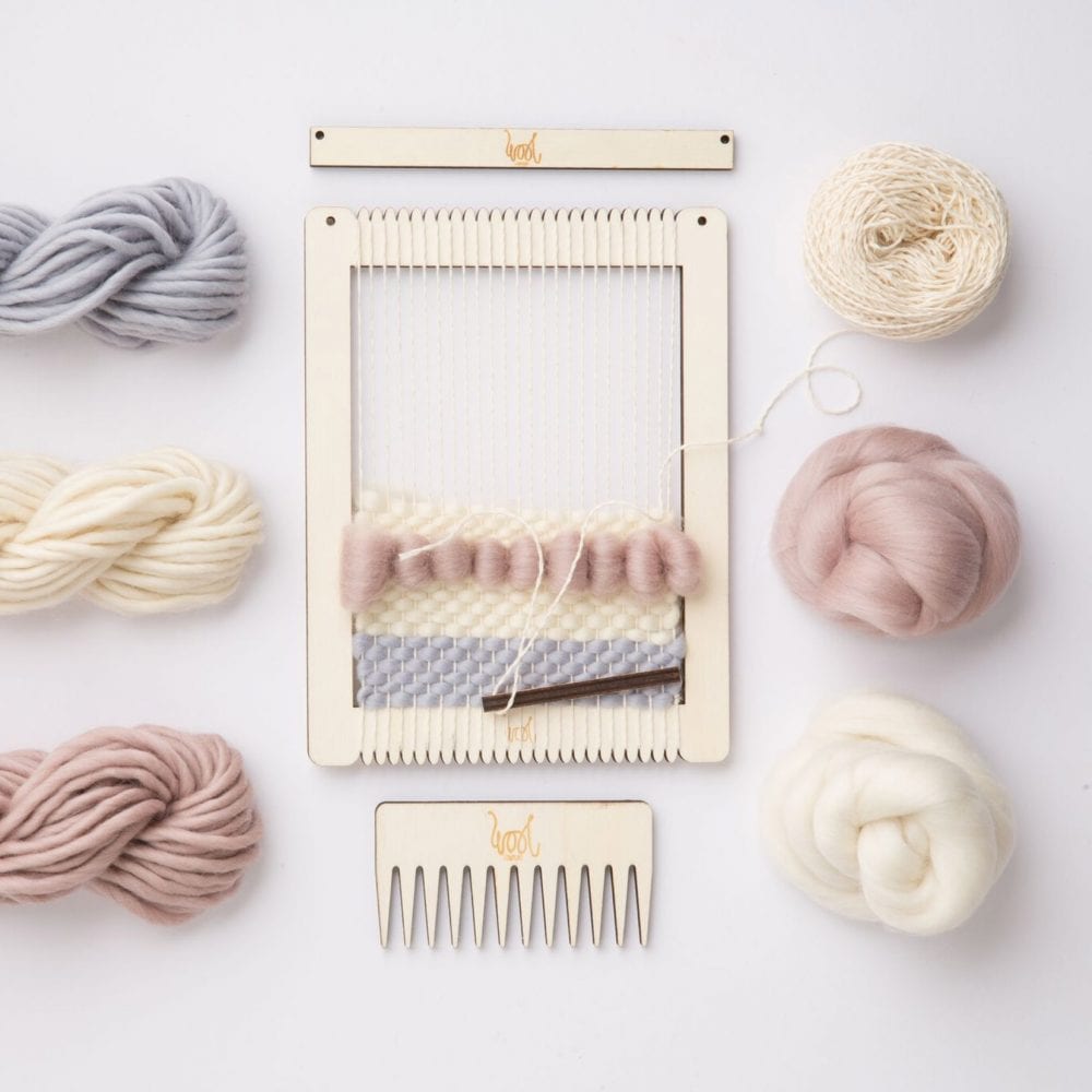Small Rectangular Weaving Loom Kit | Wool Couture