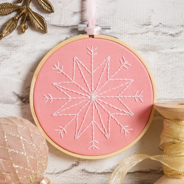 Snowflake Embroidery Kit - Wool Couture