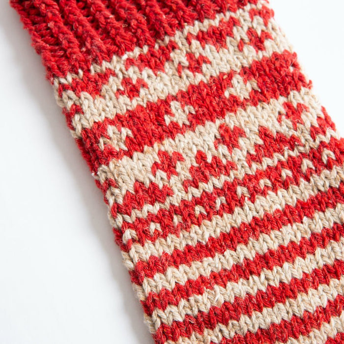 Striped Fair Isle Socks Knitting Kit - Wool Couture