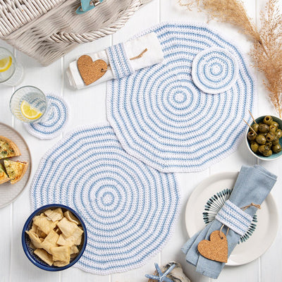 Striped Place Setting For Two Crochet Kit - Wool Couture