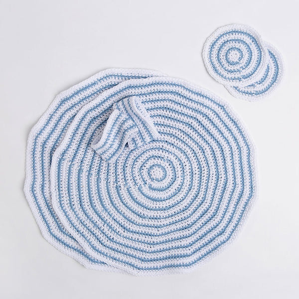 Striped Place Setting For Two Crochet Kit - Wool Couture