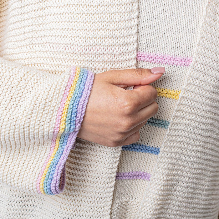 Striped Summer Cardigan Knitting Kit - Wool Couture