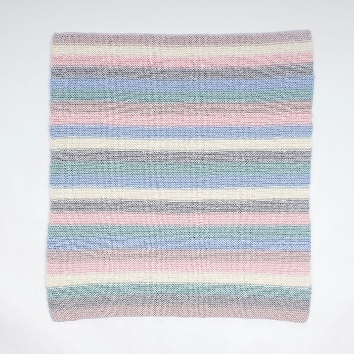 Stripy Baby Blanket Knitting Kit - Wool Couture