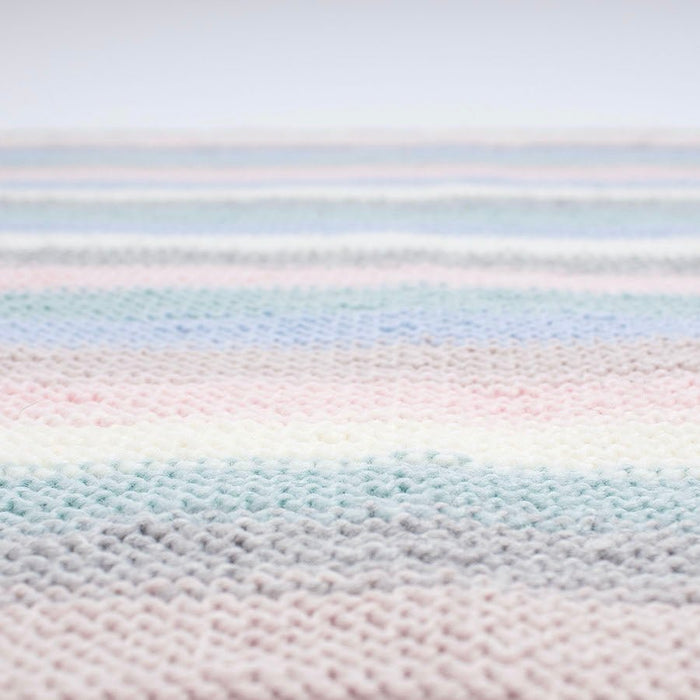 Stripy Baby Blanket Knitting Kit - Wool Couture