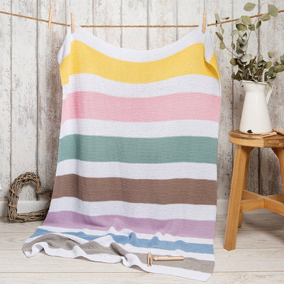 Summer Rainbow Blanket Knitting Kit - Wool Couture