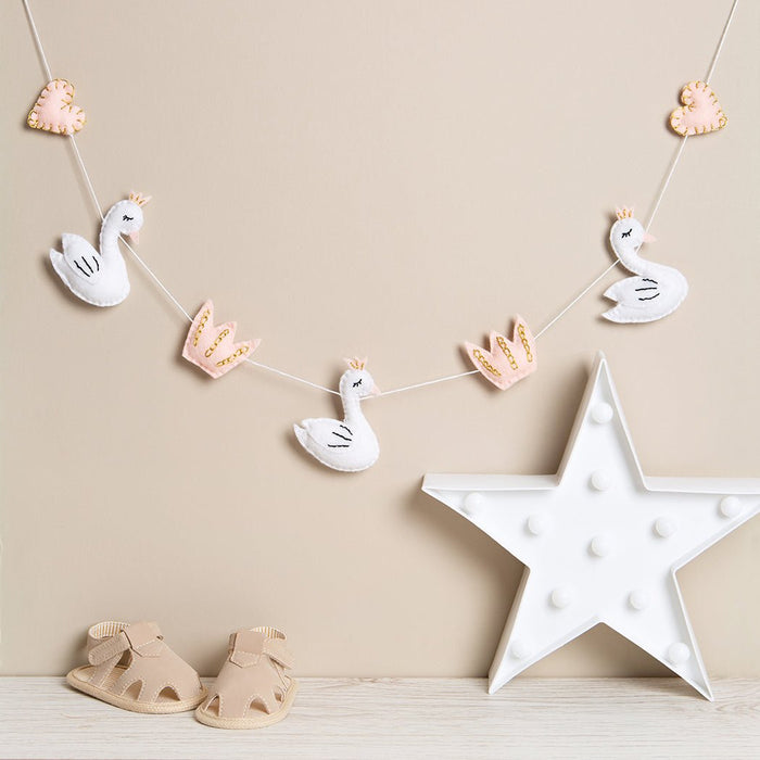 Swan Garland Felt Craft Kit - Wool Couture