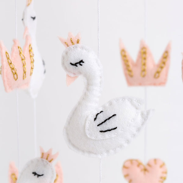 Swan Mobile Felt Craft Kit - Wool Couture