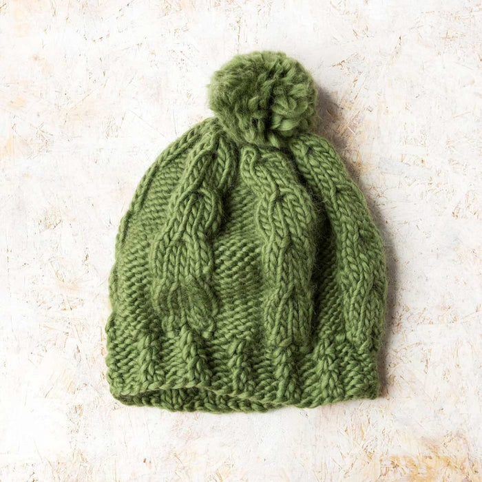 Ted Cable Hat Knitting Kit - Wool Couture