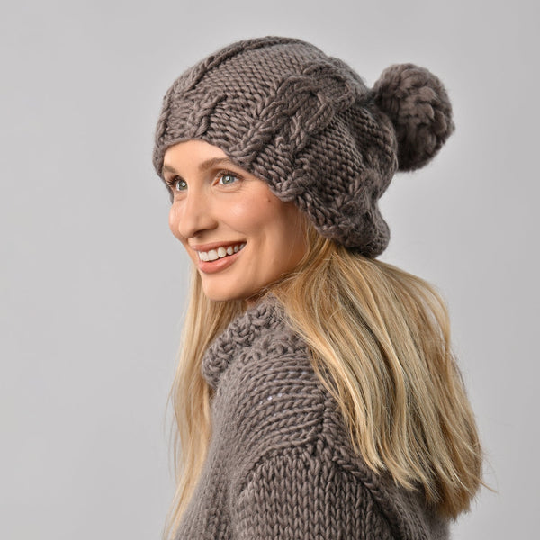 Ted Cable Hat Knitting Kit - Wool Couture