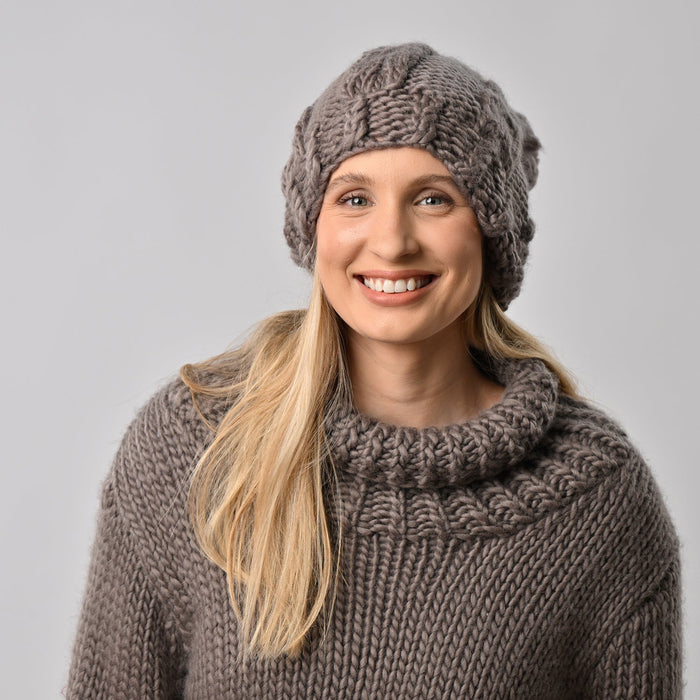 Ted Cable Hat Knitting Kit - Wool Couture