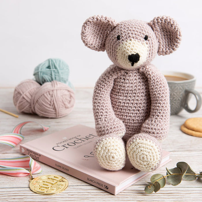 Teddy Bear Crochet Kit + Crochet Pocket Book - Gold Level - Wool Couture