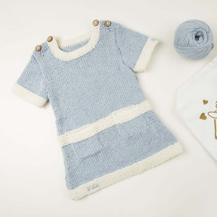 Tunic Dress and Headband Baby Knitting Kit - Wool Couture