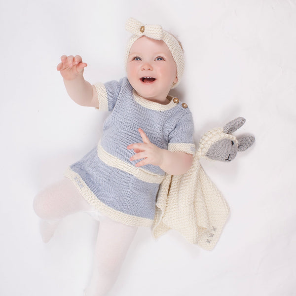 Tunic Dress and Headband Baby Knitting Kit - Wool Couture