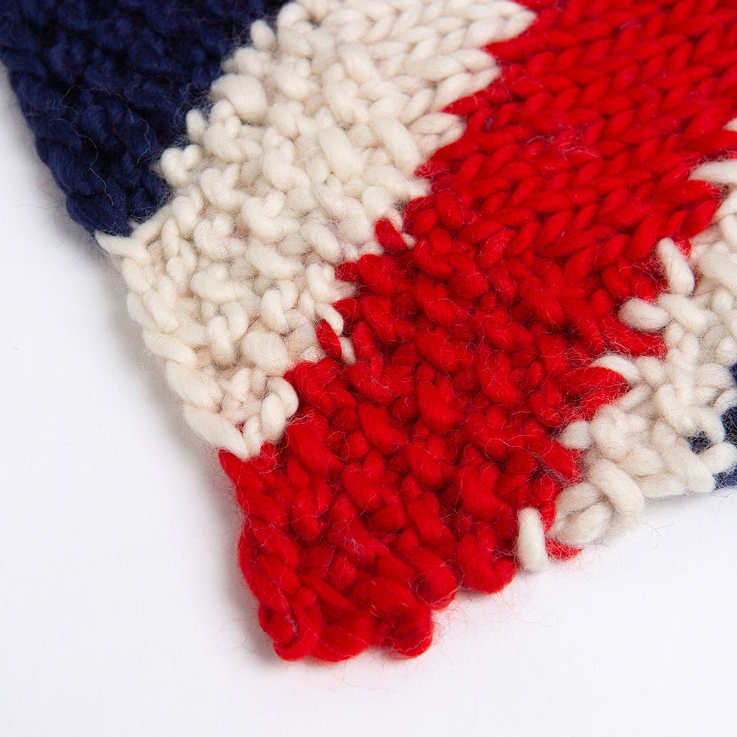 Union Jack Blanket Traditional Knitting Kit Wool Couture