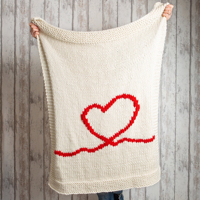 Valentines Blanket - Knitting Kit - Wool Couture