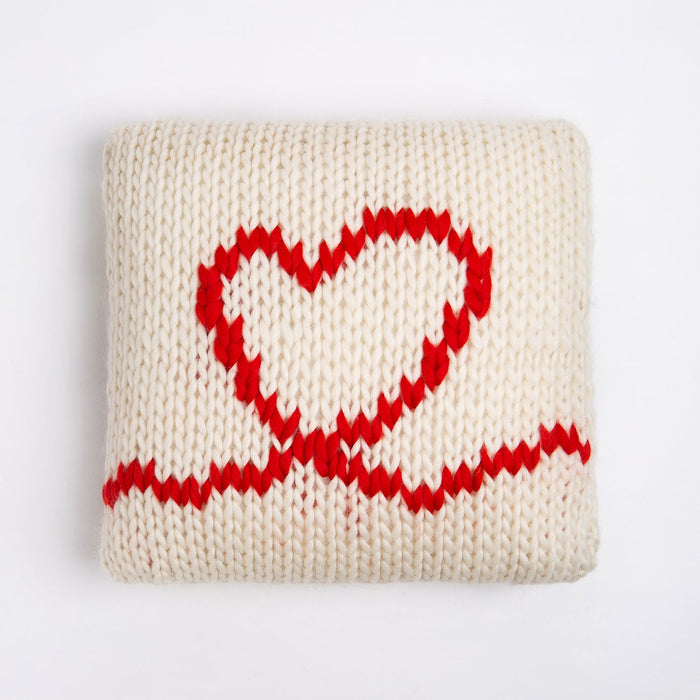 Valentines Cushion Cover - Knitting Kit - Wool Couture