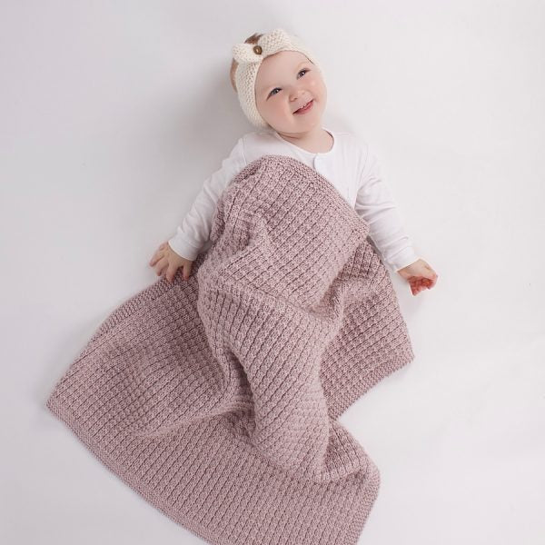 Waffle Baby Blanket Knitting Kit - Wool Couture