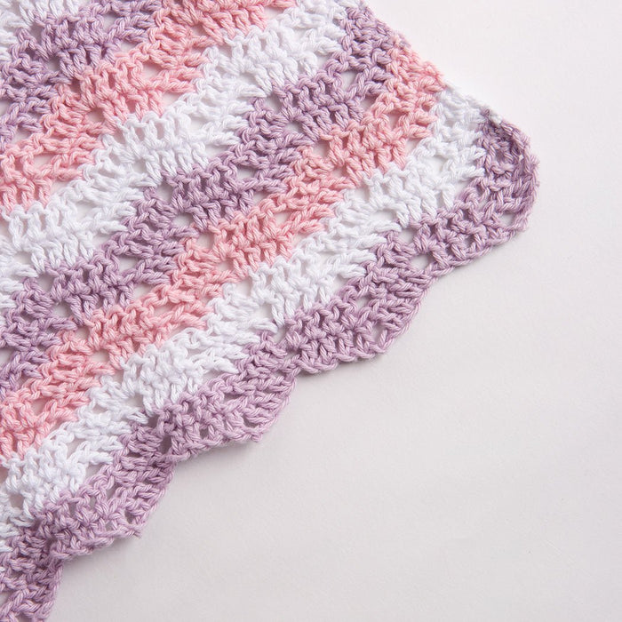 Wavy Cotton Crochet Baby Blanket Kit - Wool Couture