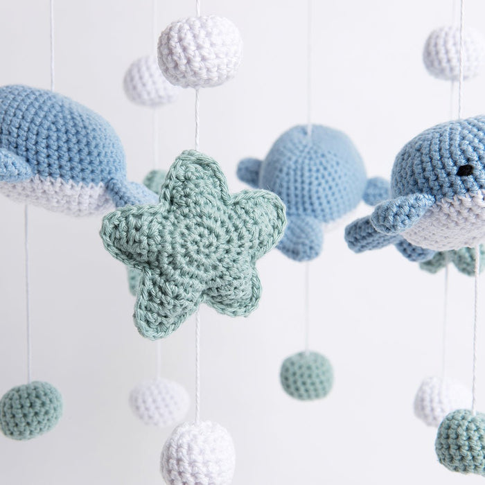 Whale & Starfish Baby Mobile Crochet Kit - Wool Couture