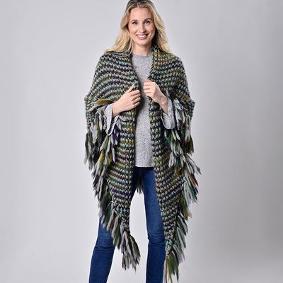 Wrap Knitting Kit - Ellie Rainforest - Wool Couture