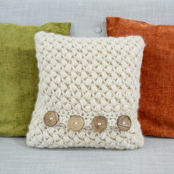 Zig Zag Puff Stitch Cushion Crochet Kit - Wool Couture