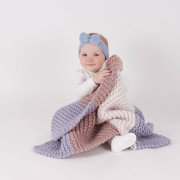 Zoe Baby Blanket Knitting Kit Wool Couture